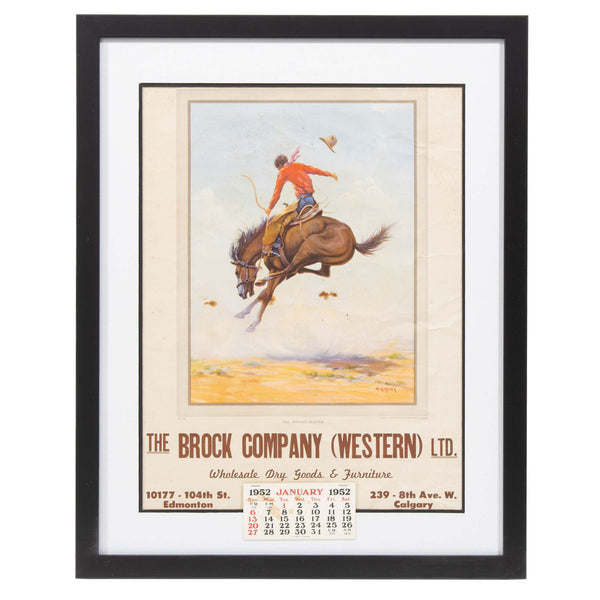 Framed Brock Company (Western) Ltd. 1952 Calendar