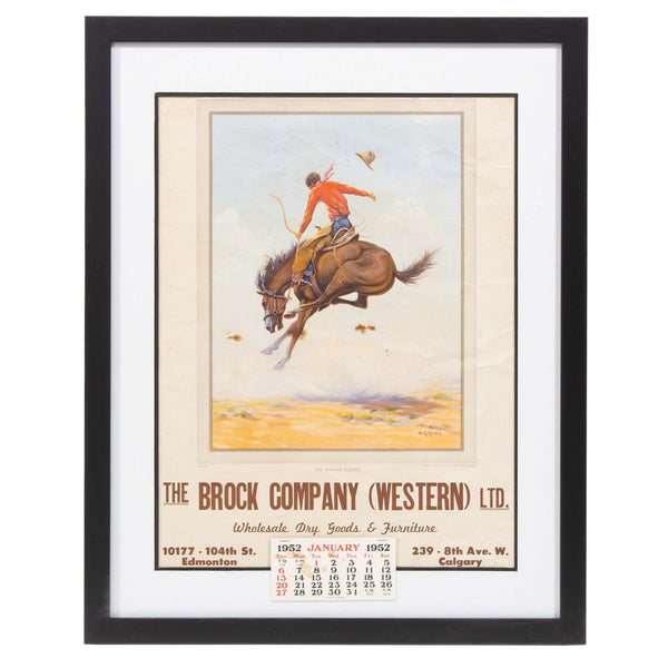 Framed Brock Company (Western) Ltd. 1952 Calendar