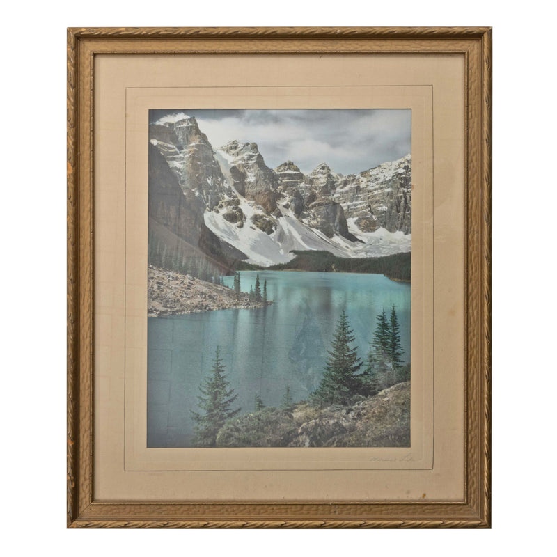 Framed Colour Tinted Photographic Print - Moraine Lake