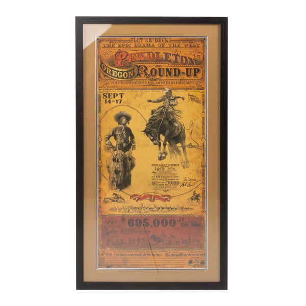 Framed Pendleton Round Up Poster