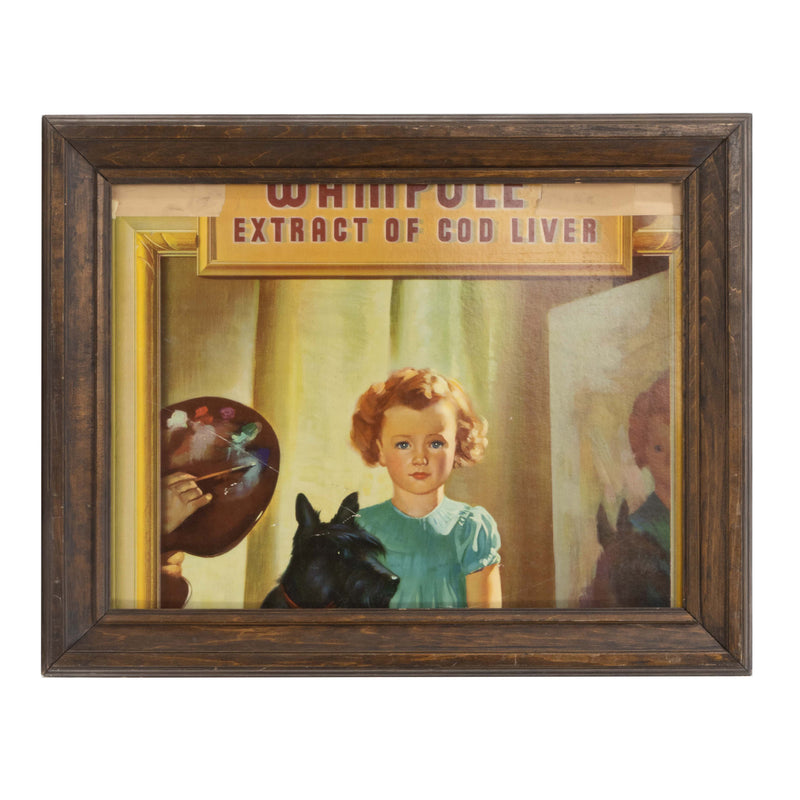 Framed Wampole Cod Liver Extract Display