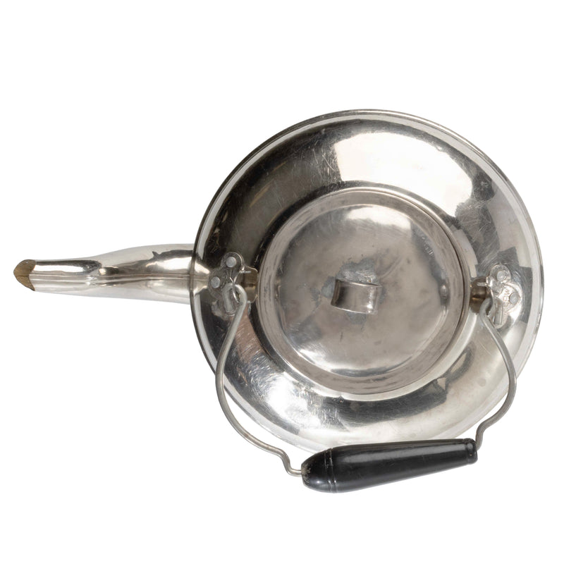 GSW Lidded Chrome Kettle with Turned Wood Handle