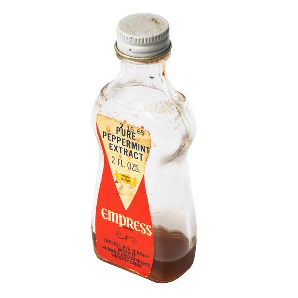Glass Empress Brand Pure Peppermint Extract Bottle
