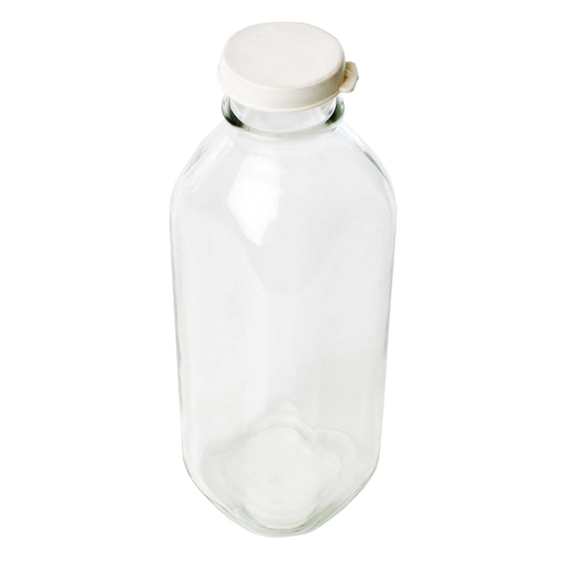 Glass Milk Bottle with Cap
