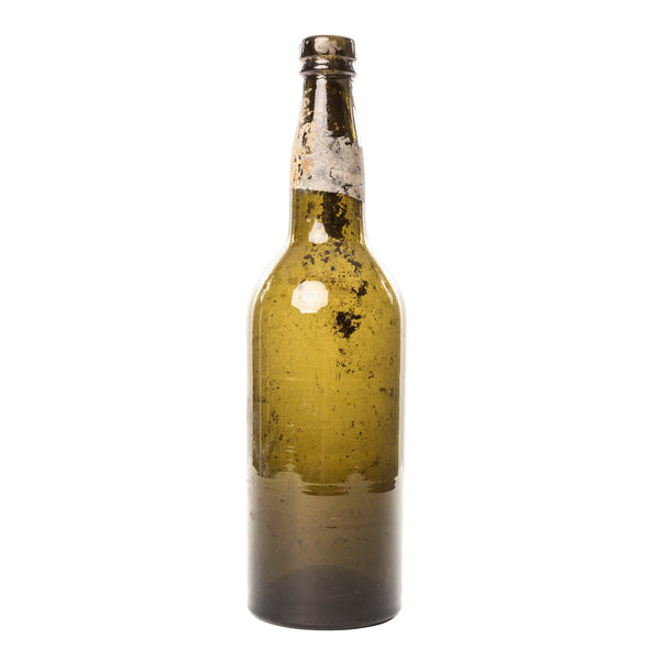 Green Glass Whiskey Bottle