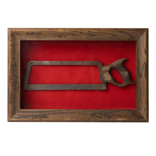 Hand Saw in Wall Mount Shadow Box