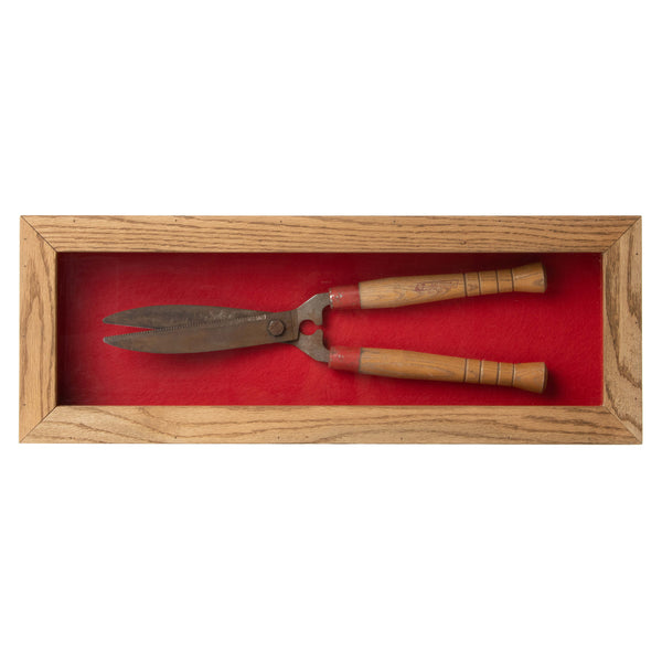 Hedge Trimmers in Wall Mount Shadow Box