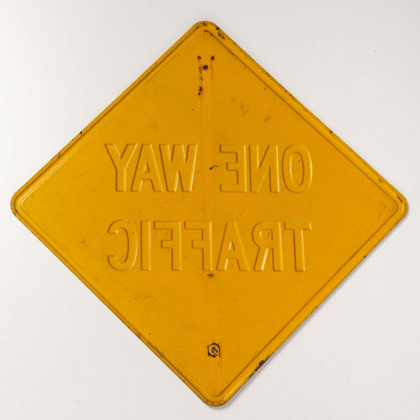 Metal One Way Traffic Sign