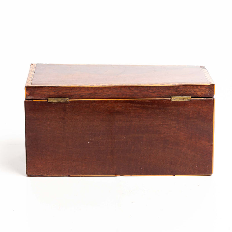 Victorian Tea Blending Set in Flame Mahogany Box