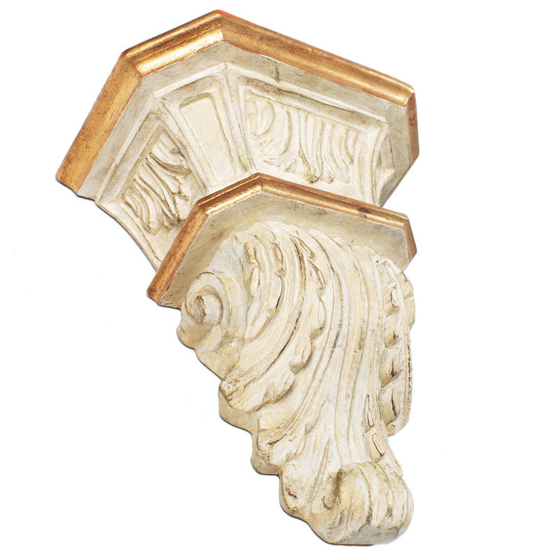 Large Cream Corbel with Gold Edge