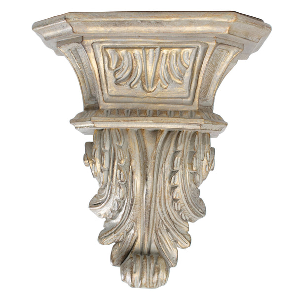 Large Gold and Grey Acanthus Leaf Corbel