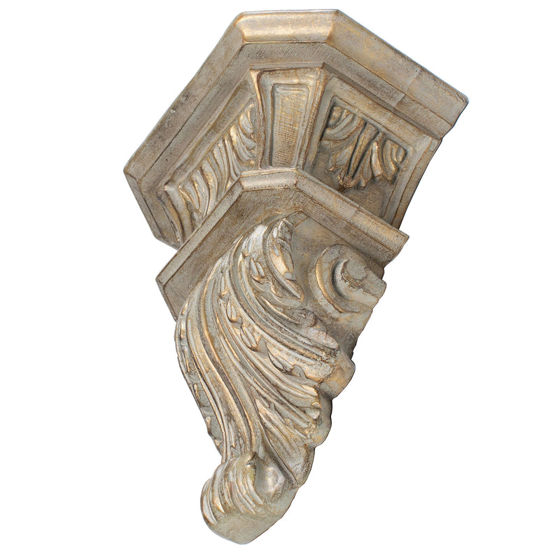 Large Gold and Grey Acanthus Leaf Corbel