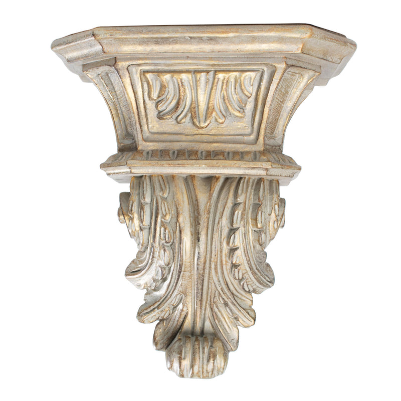 Large Gold and Grey Acanthus Leaf Corbel