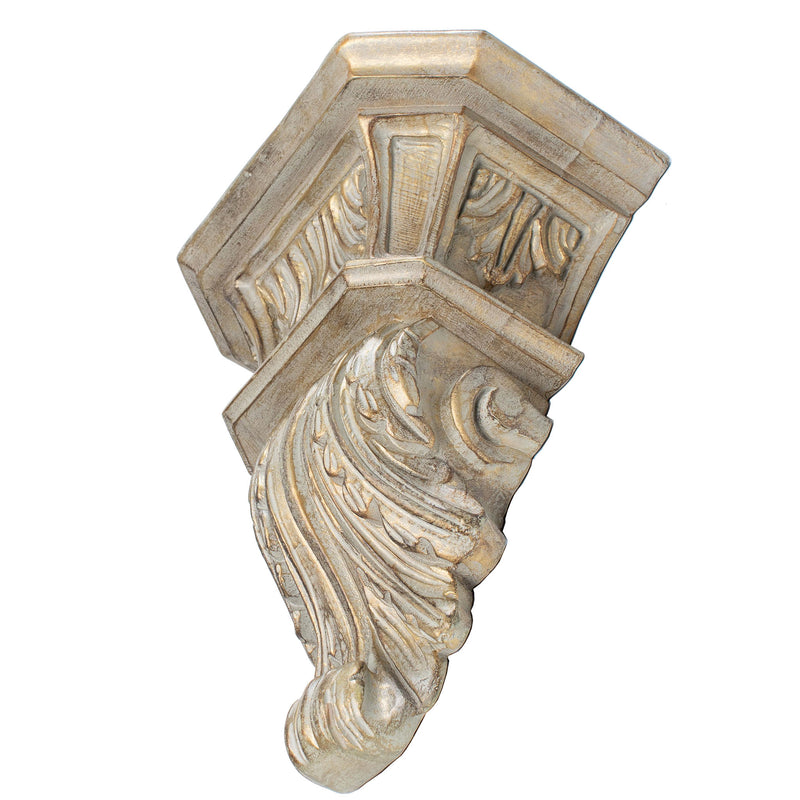 Large Gold and Grey Acanthus Leaf Corbel