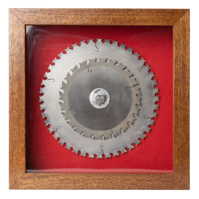 Large Saw Blades in Wall Mount Shadow Box