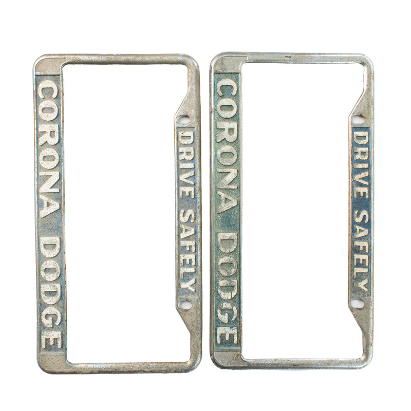 Licence Plate Covers (Pair) Drive Safely Corona Dodge