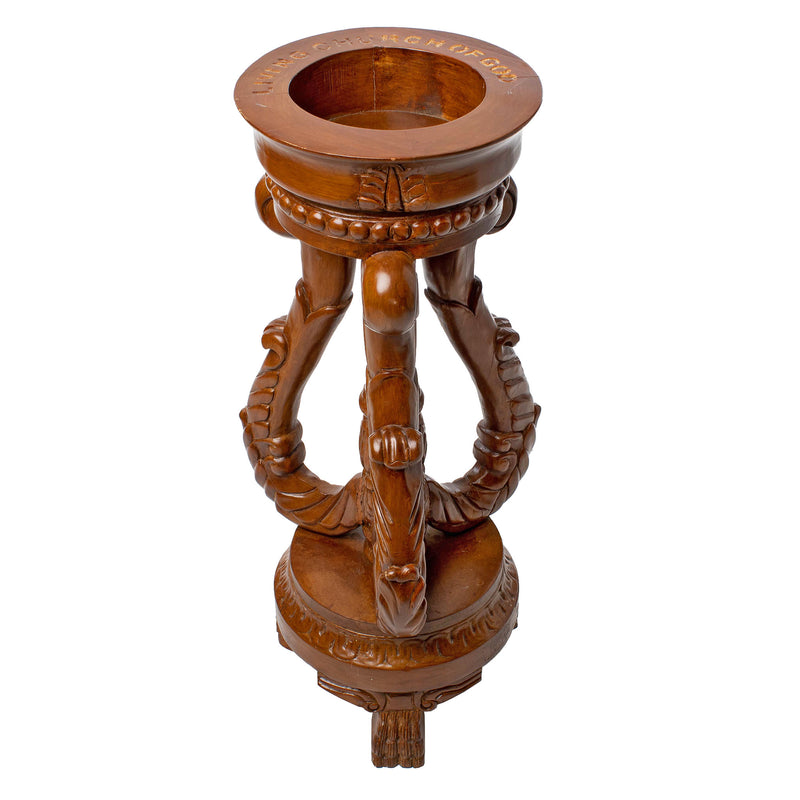 Mahogany Holy Water Font