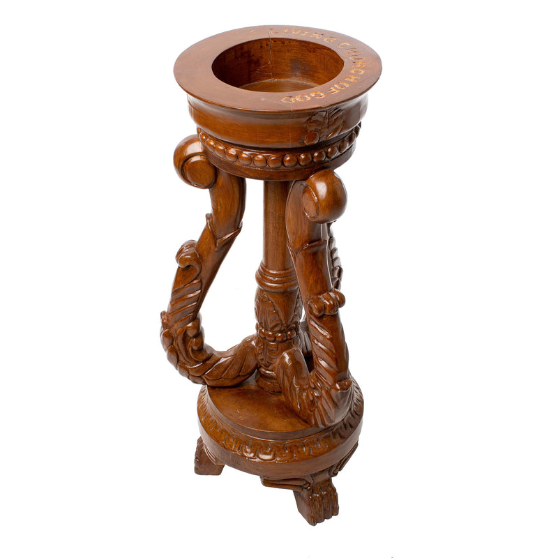Mahogany Holy Water Font