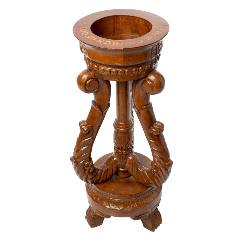 Mahogany Holy Water Font