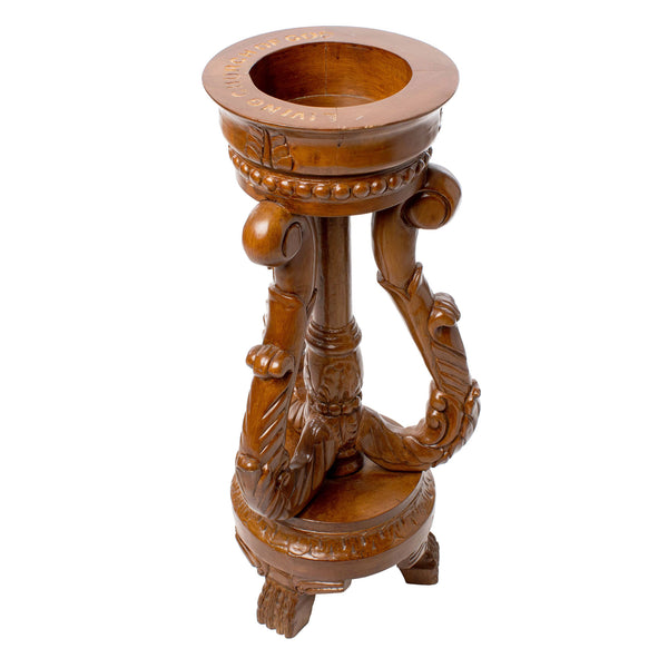 Mahogany Holy Water Font