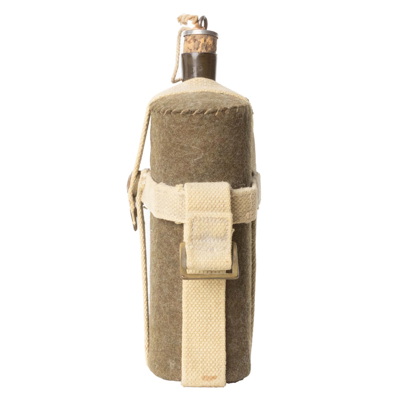 Military Canteen with Wool Insulator and Webbing Carrier