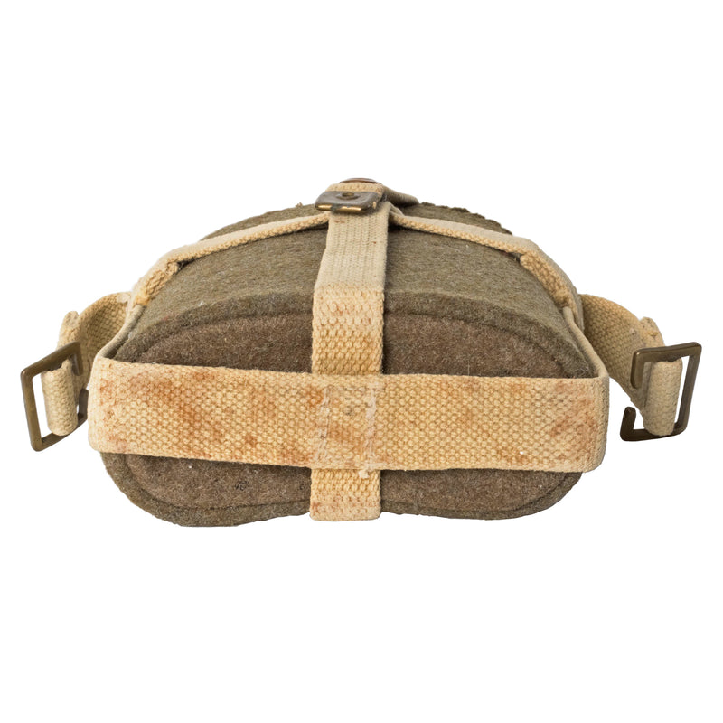 Military Canteen with Wool Insulator and Webbing Carrier