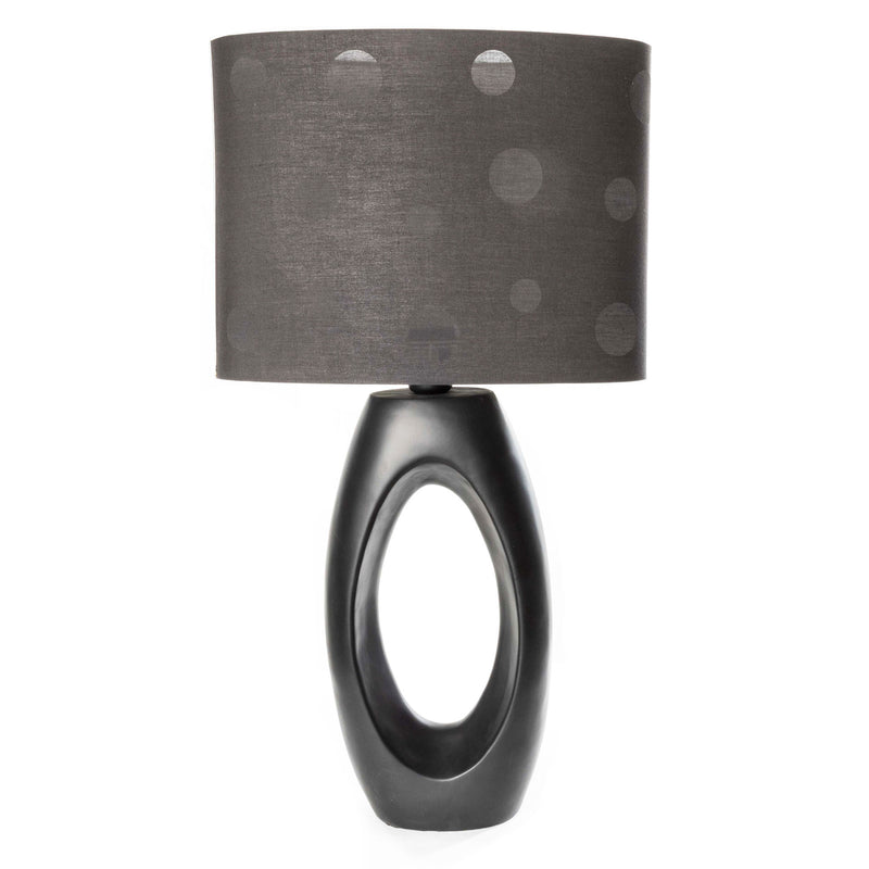 Modern Black Lamp with Polka Dot Lamp Shade