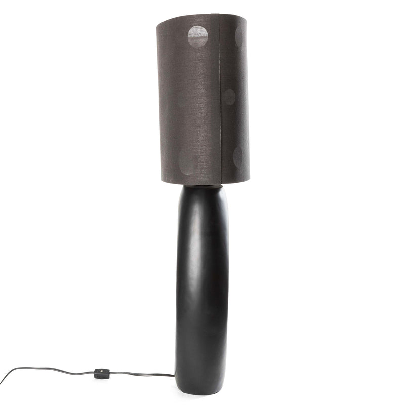 Modern Black Lamp with Polka Dot Lamp Shade
