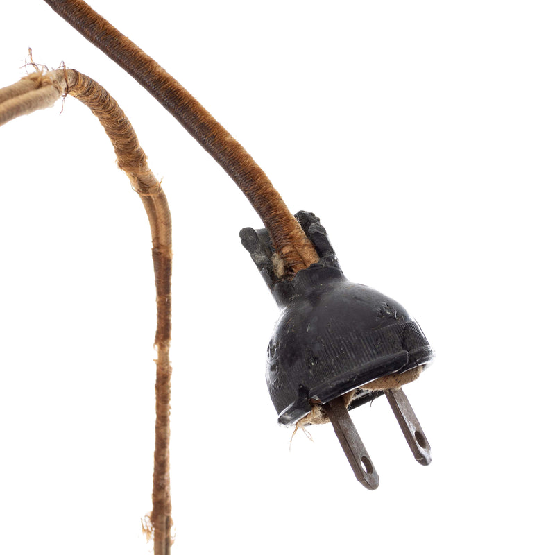 Pierced Metal Lamp with Crystals and Silk Liner