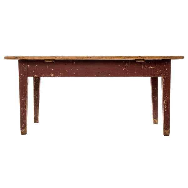 Pine Mennonite Farm Table with Square Tapered Legs