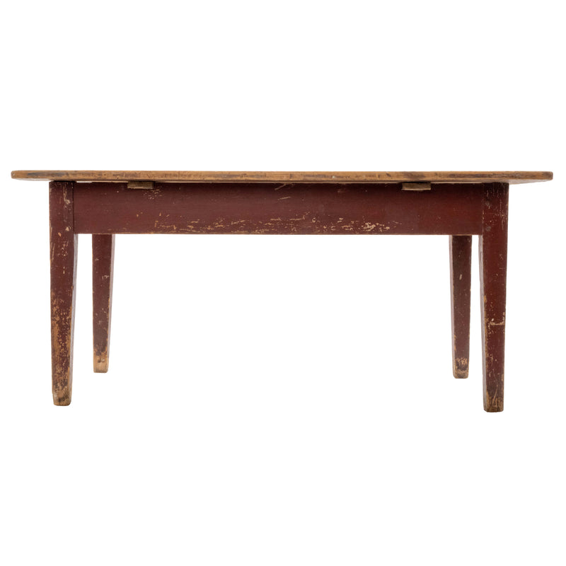Pine Mennonite Farm Table with Square Tapered Legs