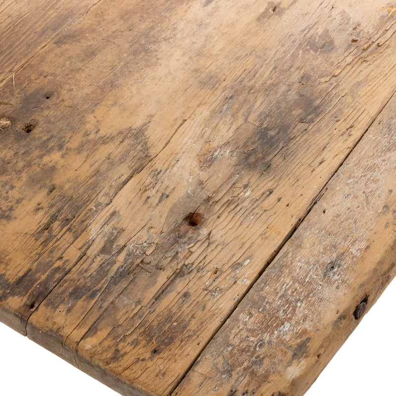 Pine Mennonite Farm Table with Square Tapered Legs