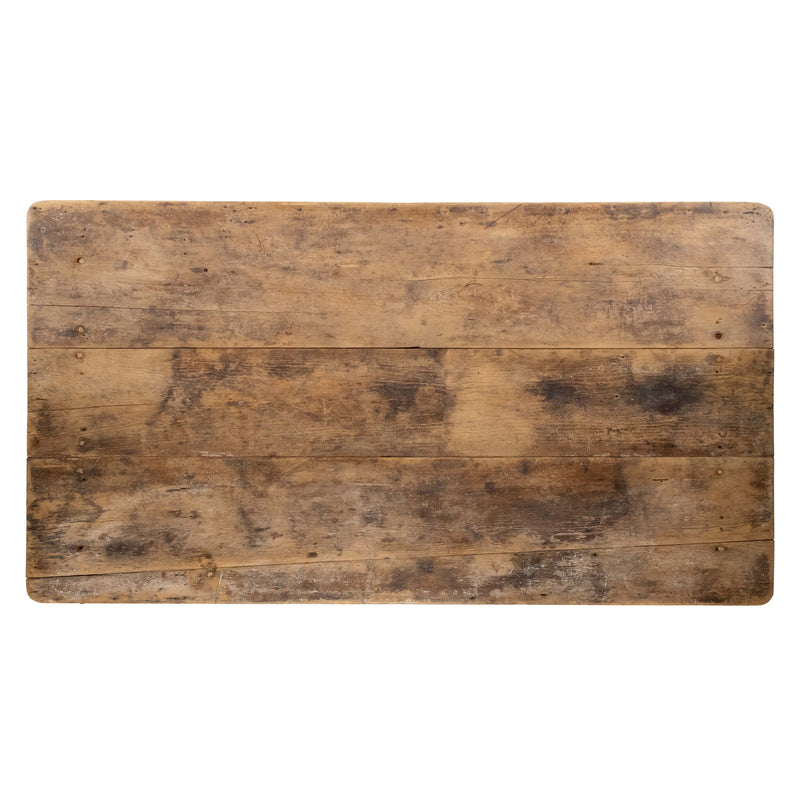 Pine Mennonite Farm Table with Square Tapered Legs