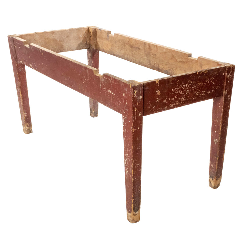Pine Mennonite Farm Table with Square Tapered Legs