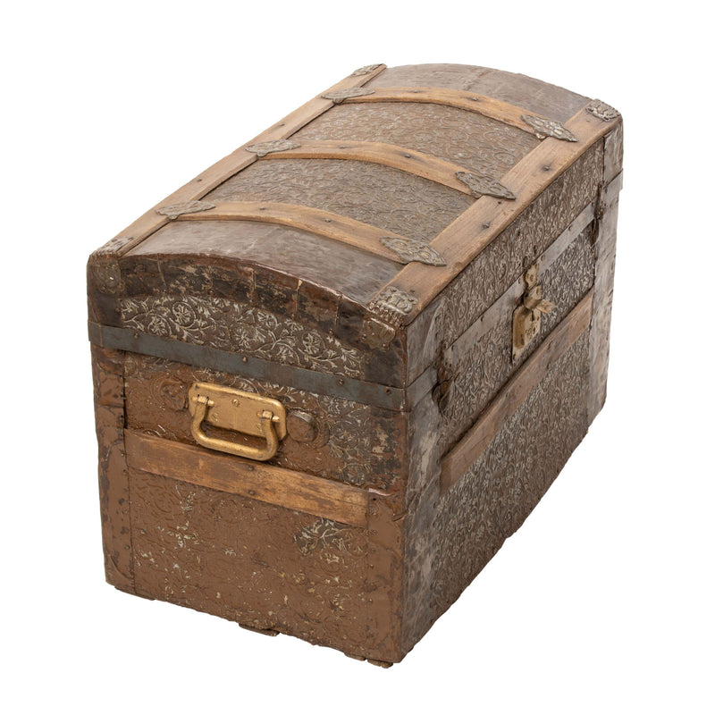 Pressed Tin Dome Top Trunk