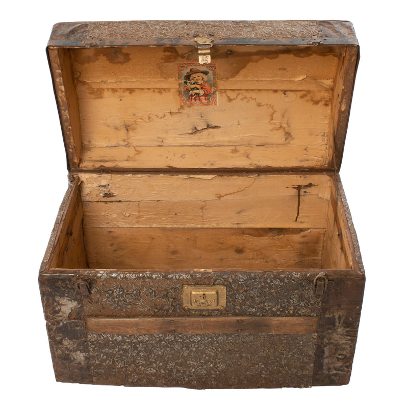 Pressed Tin Dome Top Trunk