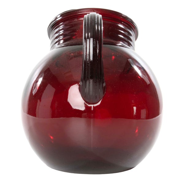 Red Glass Ball Pitcher