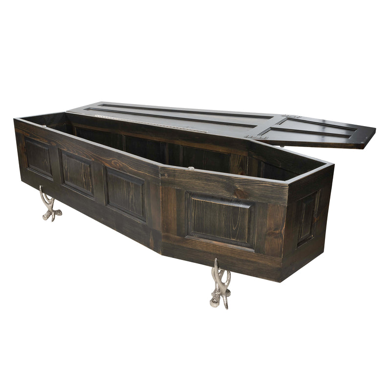 Sarcophagus Coffee Table with Black Tempered Glass Top