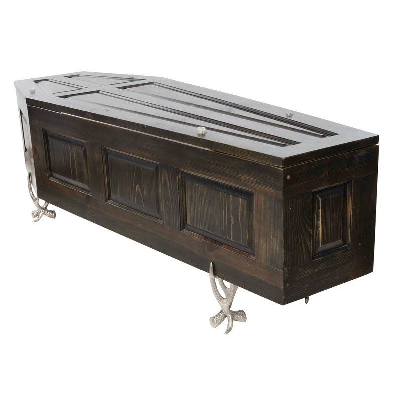 Sarcophagus Coffee Table with Black Tempered Glass Top