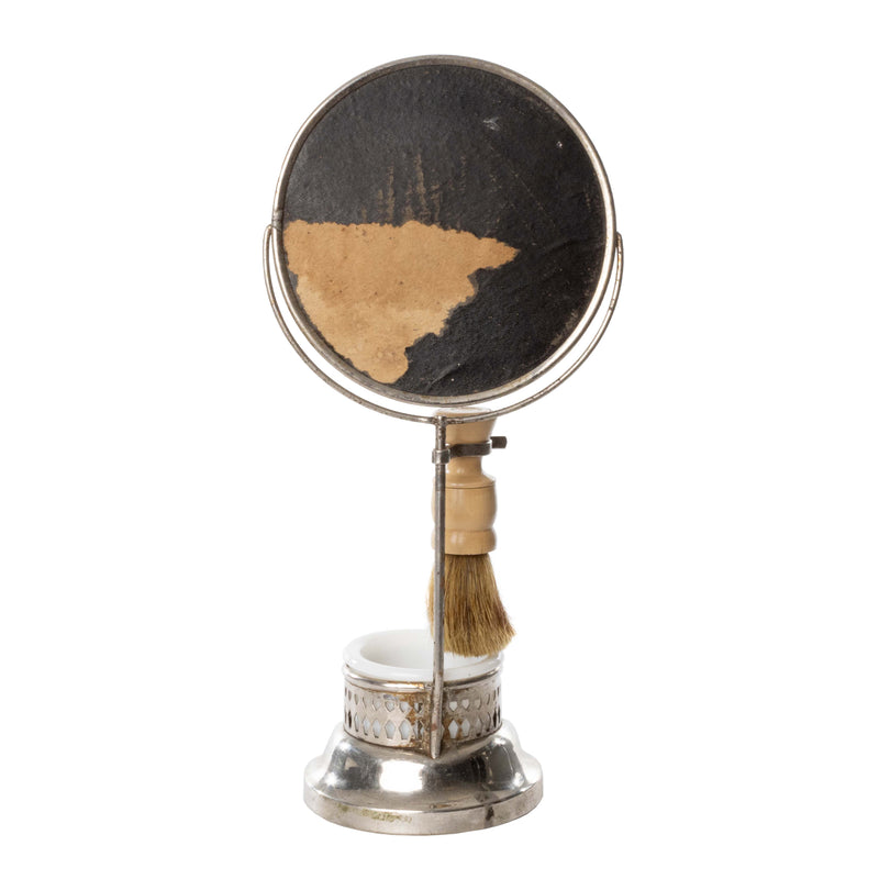 Shaving Stand Mirror with Bowl and Brush