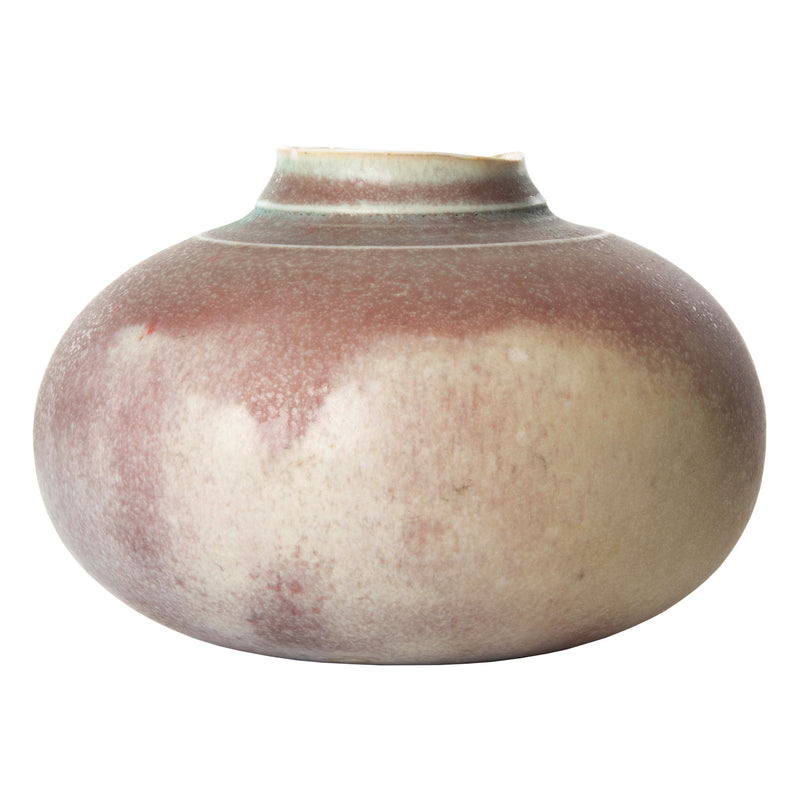 Small Vase with Brown and Teal Coloured Satin Finish