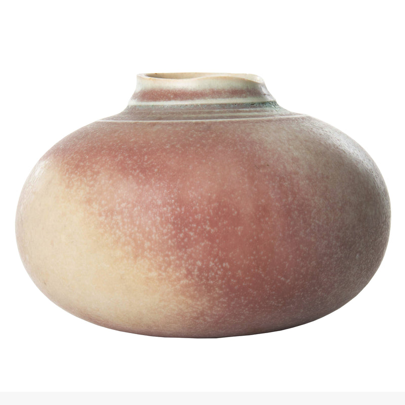 Small Vase with Brown and Teal Coloured Satin Finish