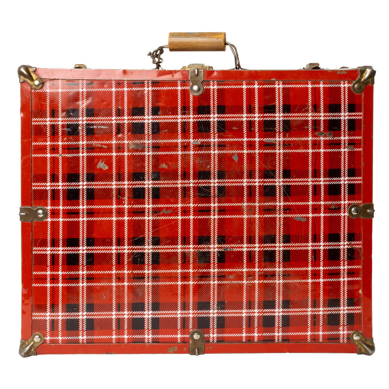 Tartan Picnic Case with Accessories/ Supplies