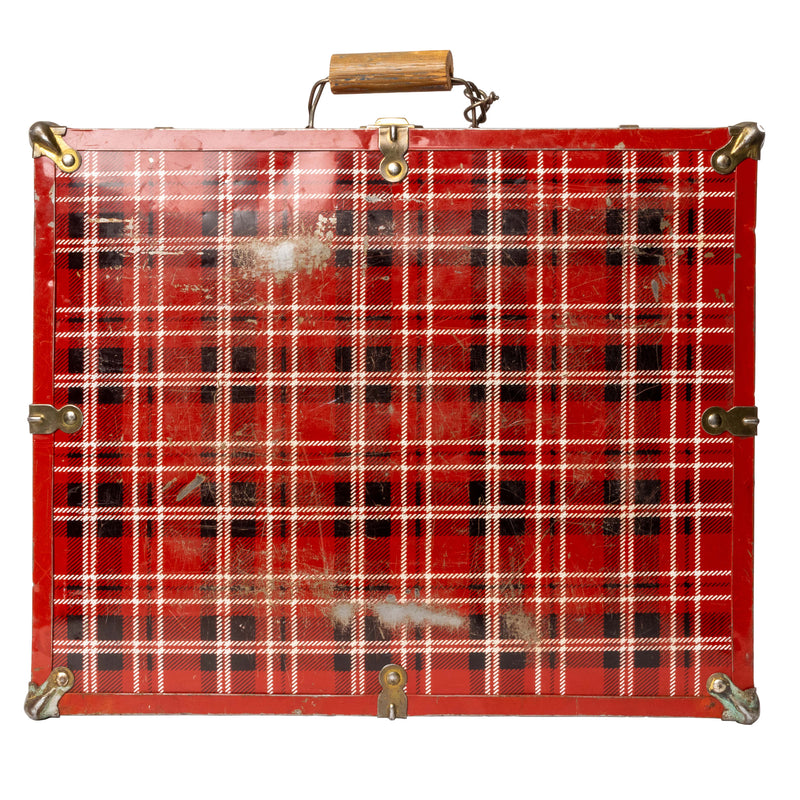 Tartan Picnic Case with Accessories/ Supplies