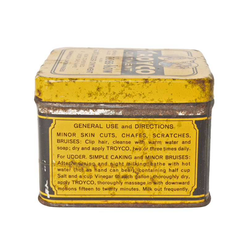 Yellow Square "Troyco Ointment" Tin