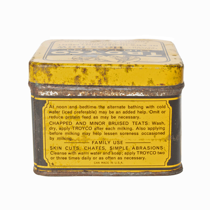 Yellow Square "Troyco Ointment" Tin