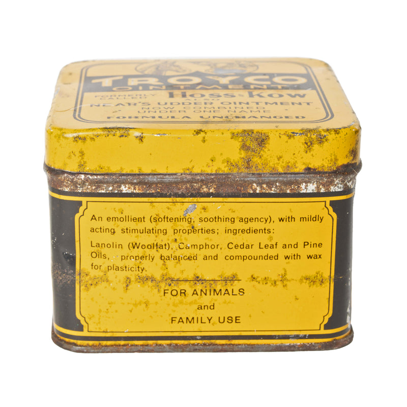 Yellow Square "Troyco Ointment" Tin
