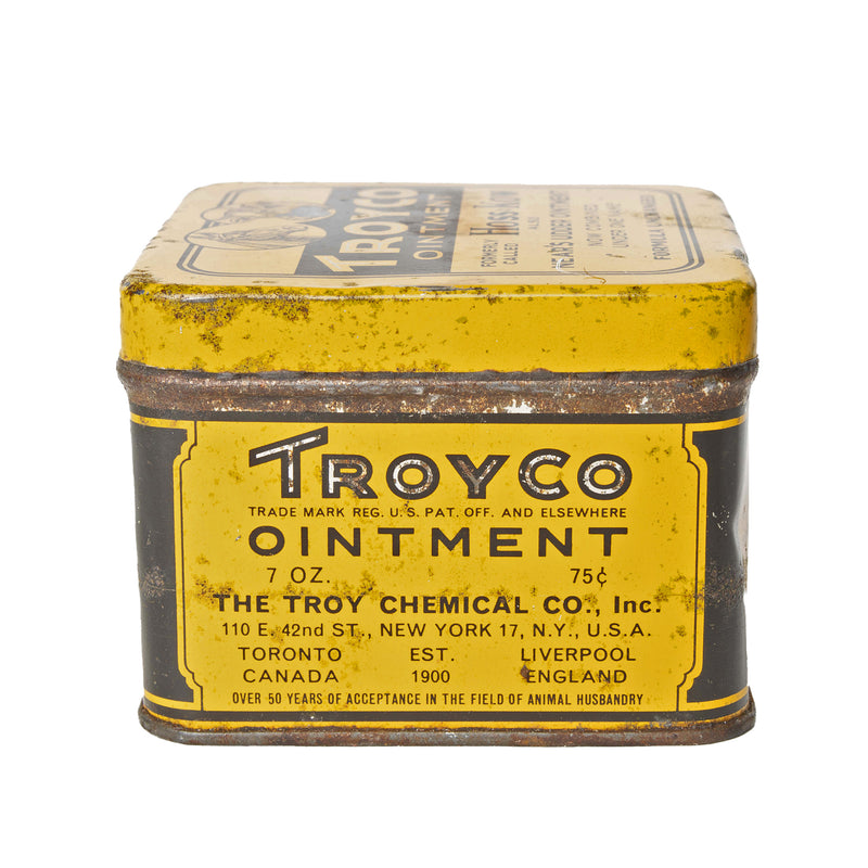 Yellow Square "Troyco Ointment" Tin