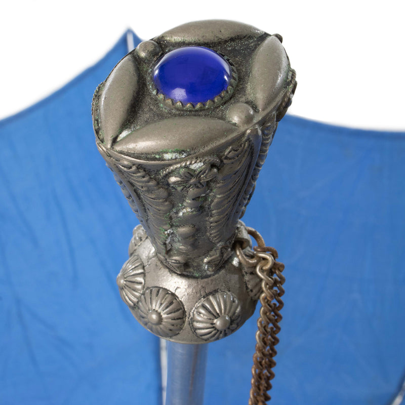 Umbrella with Blue Stone and Silver Handle