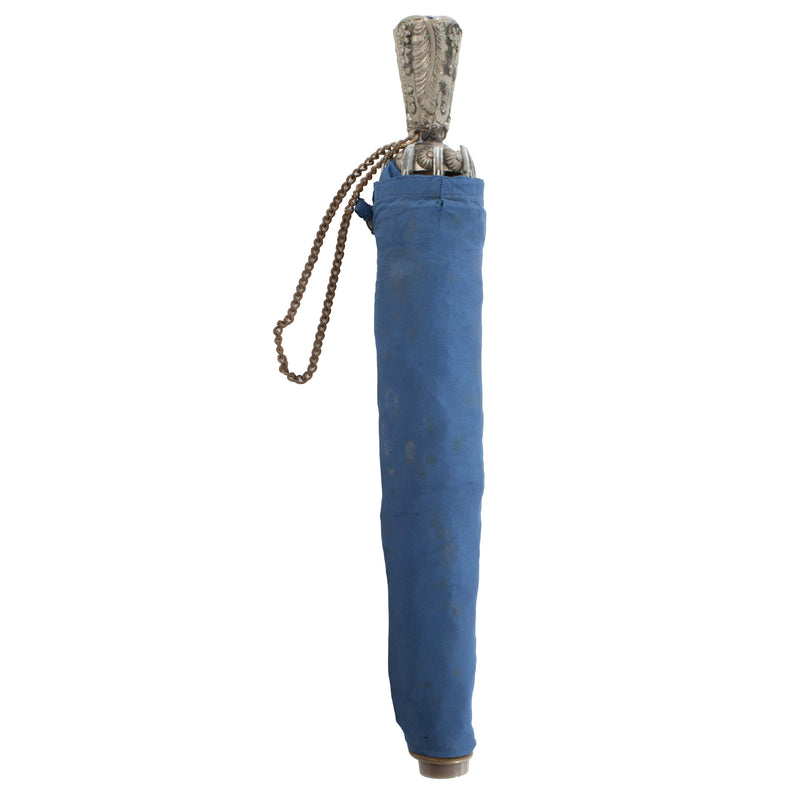 Umbrella with Blue Stone and Silver Handle